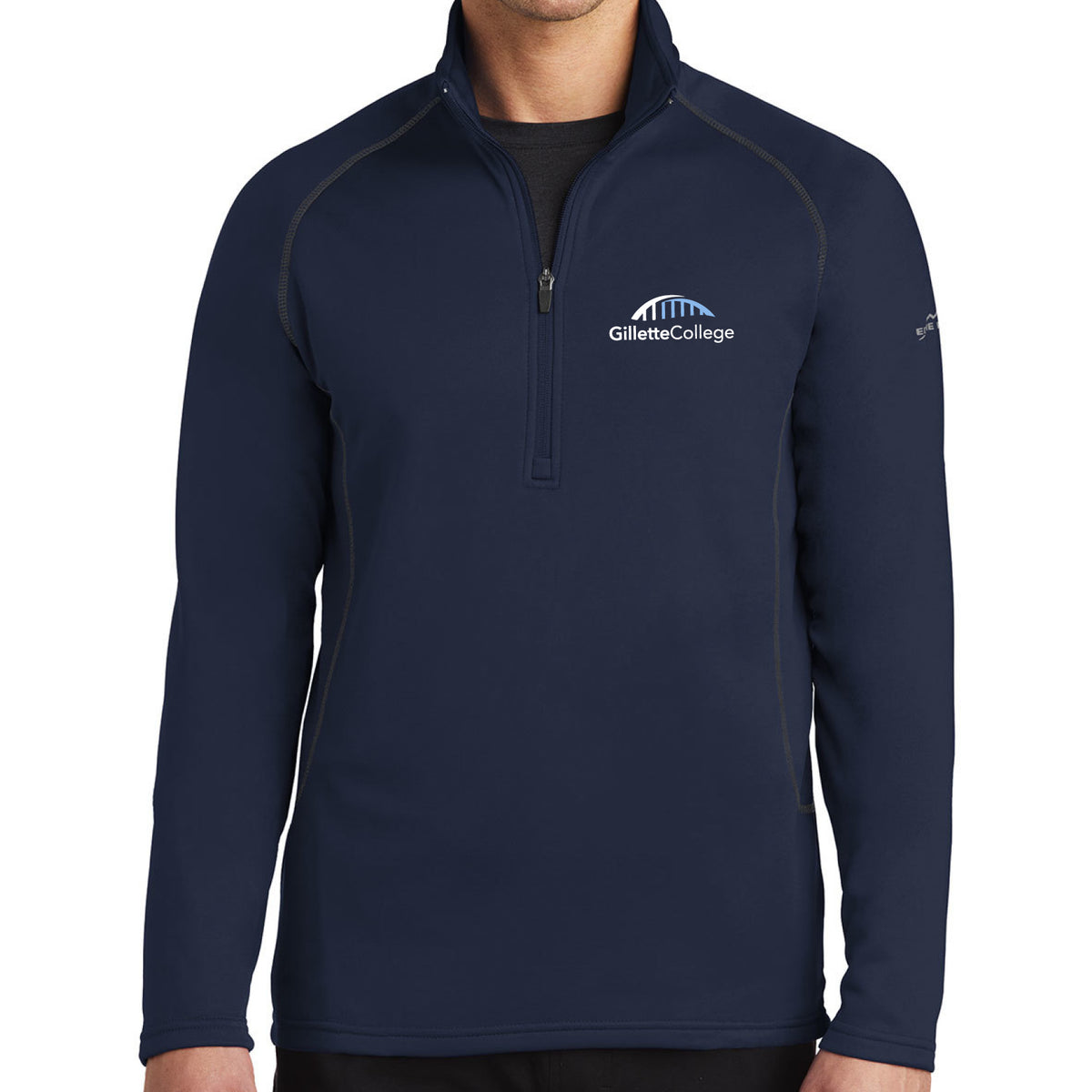 Gillette College Eddie Bauer® Smooth Fleece 1/2Zip That Embroidery