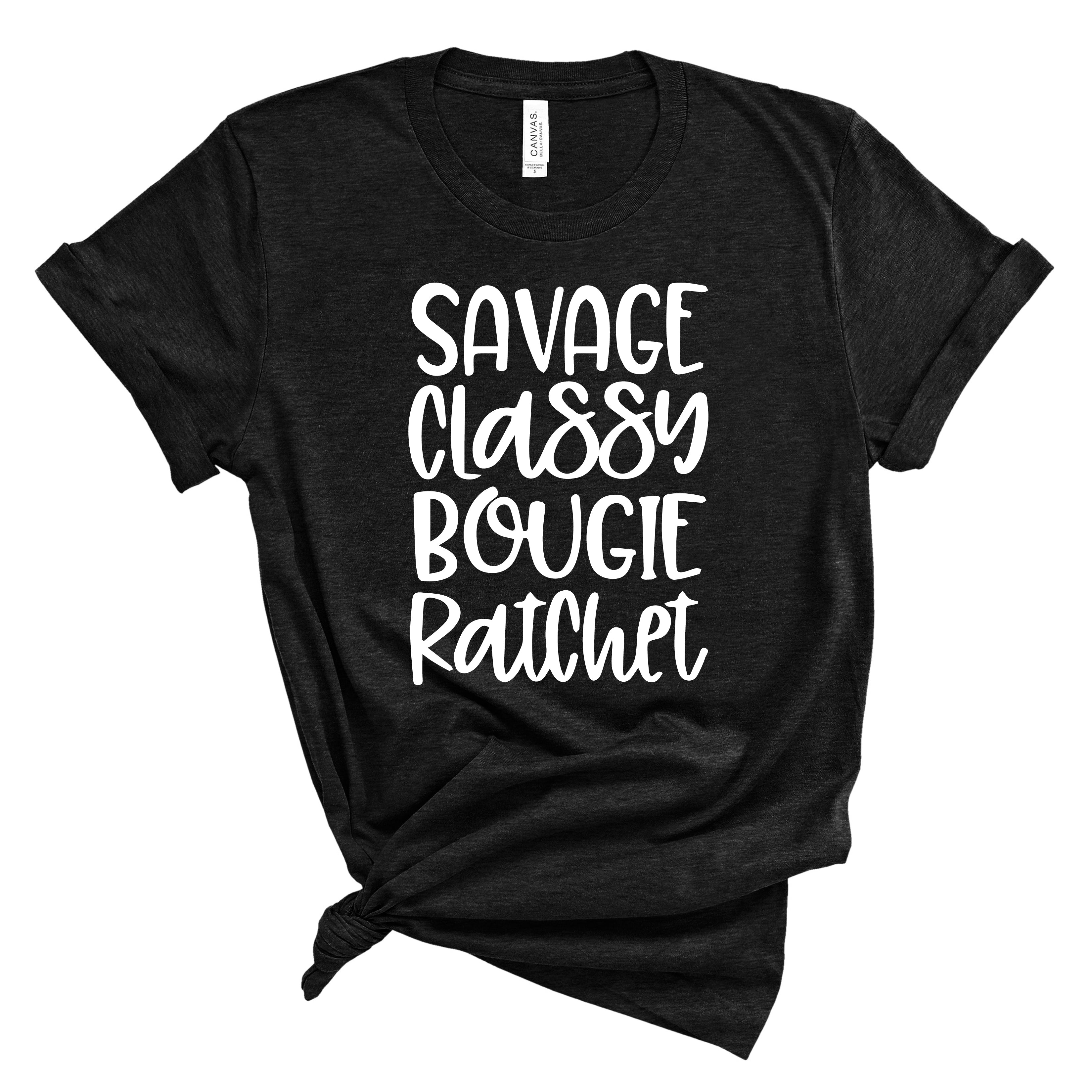 Savage Classy Bougie Ratchet Shirt Tik Tok Leopard Lips 