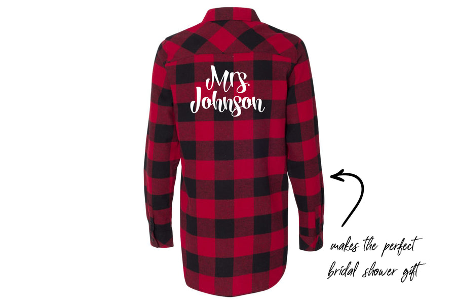 Finding the Perfect Gift with a Custom Embroidered Mrs. Flannel