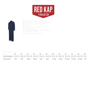 Big Horn Tire - Red Kap - Snap-Front Cotton Coveralls