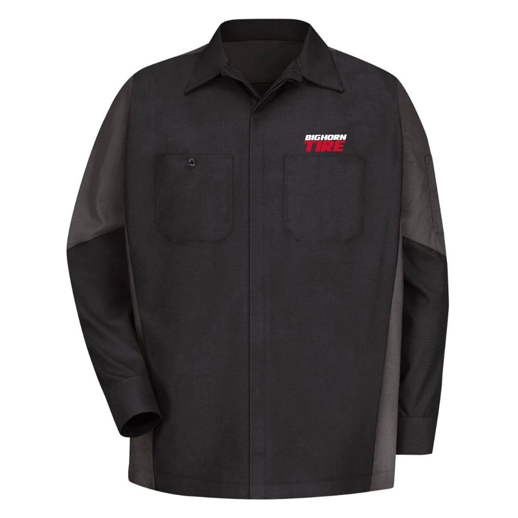 Big Horn Tire - Red Kap - Long Sleeve Automotive Crew Shirt