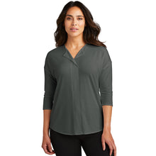 Port Authority® Ladies Concept 3/4-Sleeve Soft Split Neck Top – First National Bank