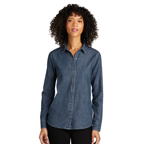 Port Authority® Ladies Long Sleeve Perfect Denim Shirt – First National Bank