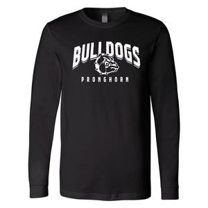 Pronghorn Elementary Bulldogs - Adult Long Sleeve Tee