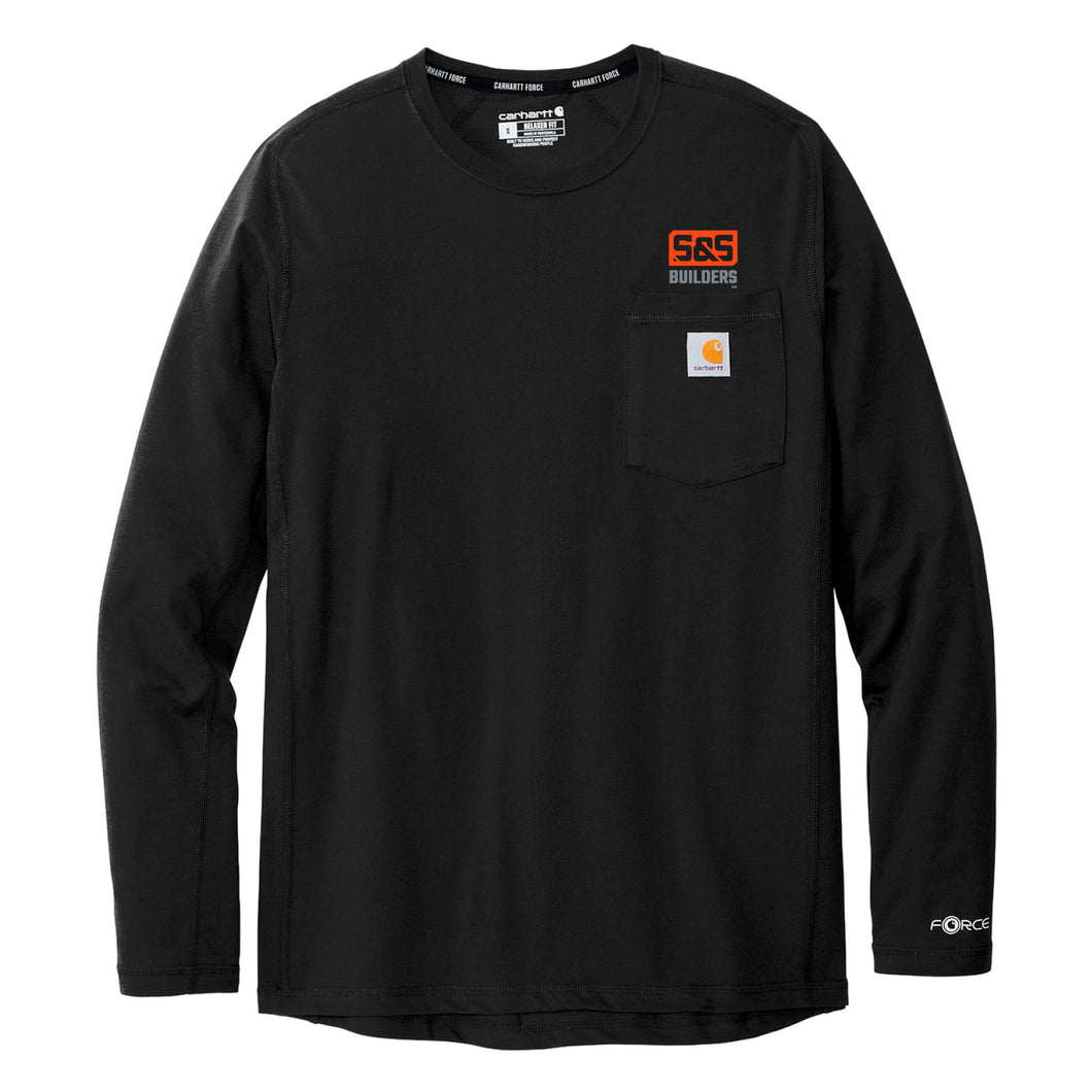 S&S Builders - Carhartt Force® Long Sleeve Pocket T-Shirt