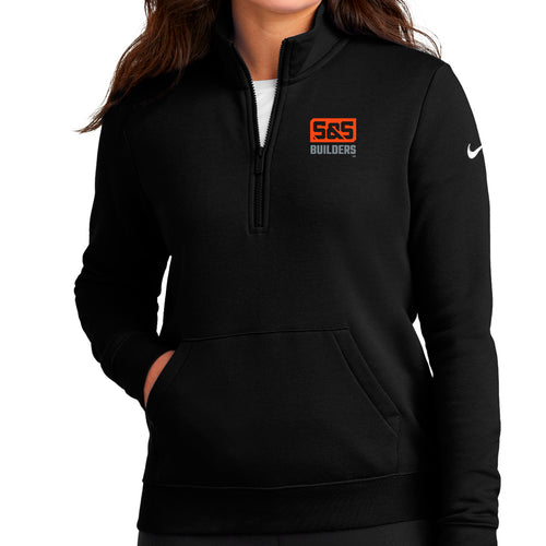 S&S Builders - Nike Women's Club Fleece Sleeve Swoosh 1/2-Zip