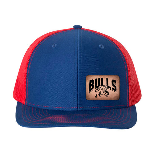 Leather Patch Stocktrail Bulls – Richardson Adjustable Snapback Trucker Cap