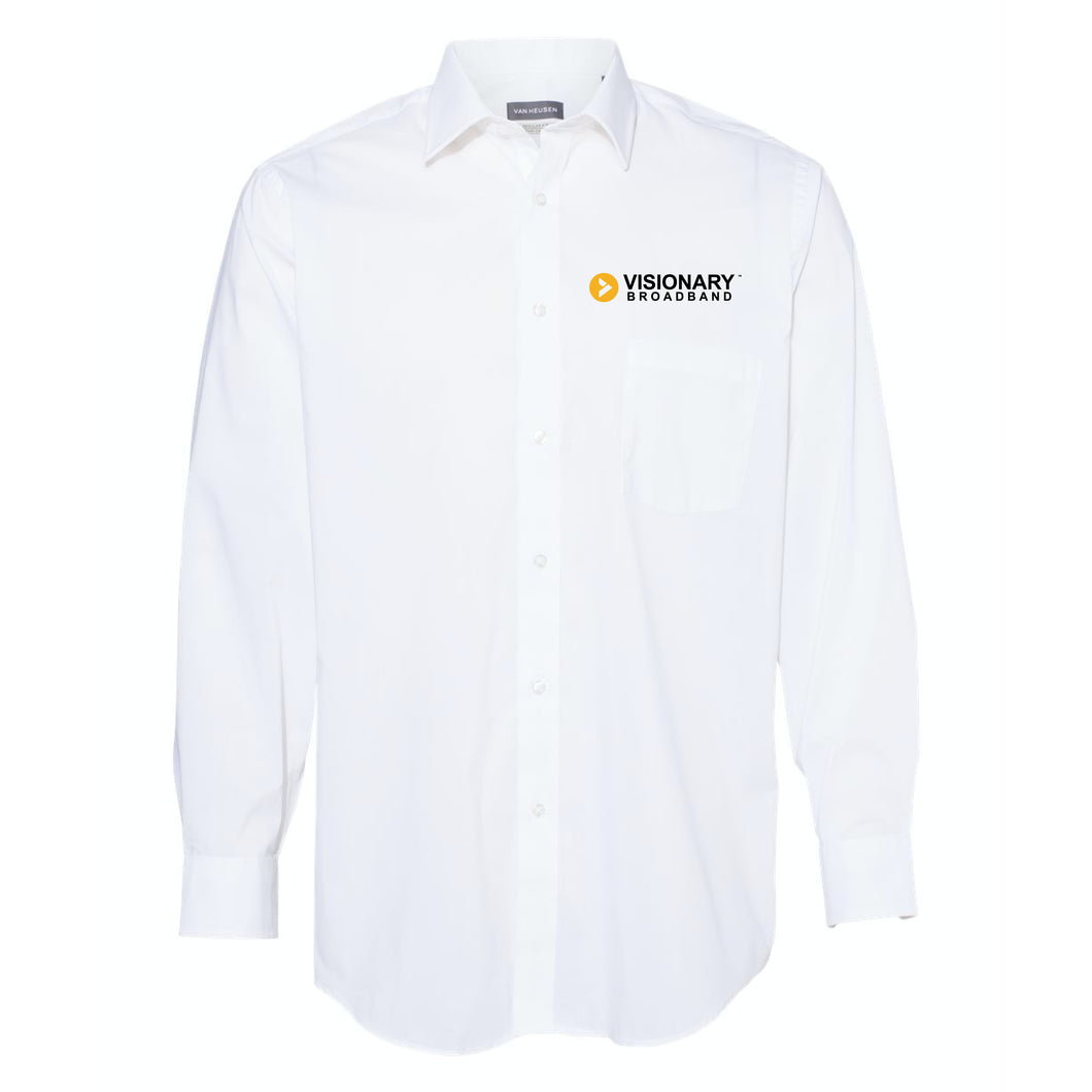 Visionary Broadband - Van Heusen - White Collar Shirt