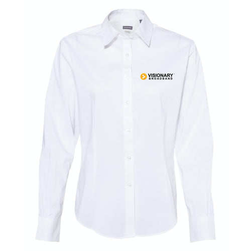 Visionary Broadband - Van Heusen - White Women's Collar Shirt