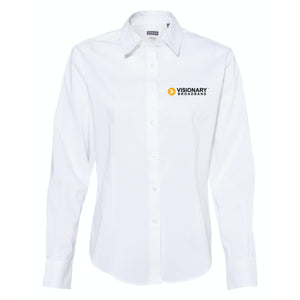 Visionary Broadband - Van Heusen - White Women's Collar Shirt