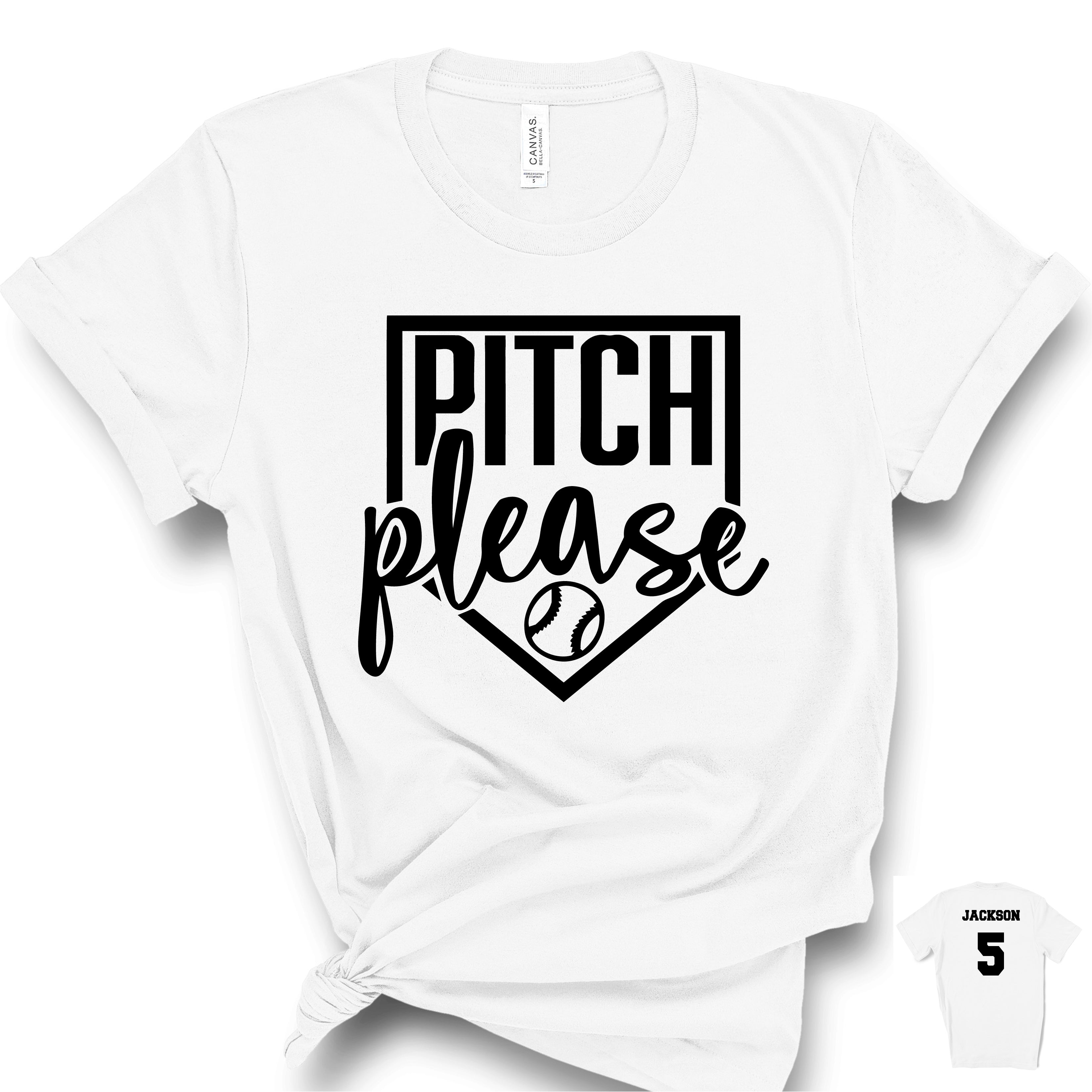  Pitch Please Shirt Funny Baseball and Softball Slogan Tee :  Clothing, Shoes & Jewelry