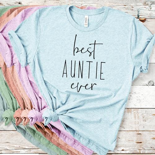 Best Auntie Ever Ice Blue T-shirt
