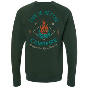 Life is Better by the Campfire Forest Crewneck Sweatshirt