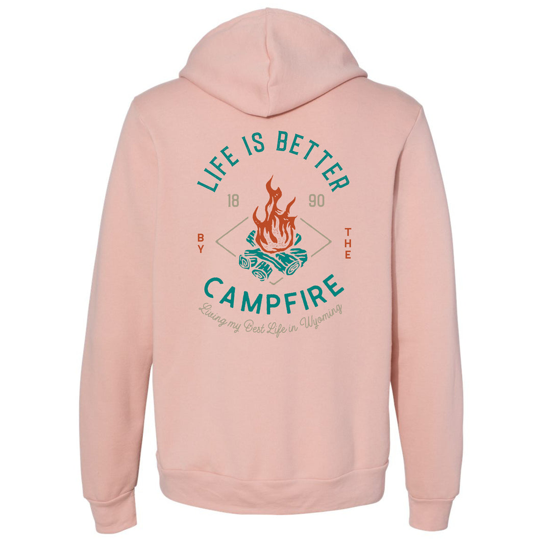 Life is Better by the Campfire Peach Hoodie