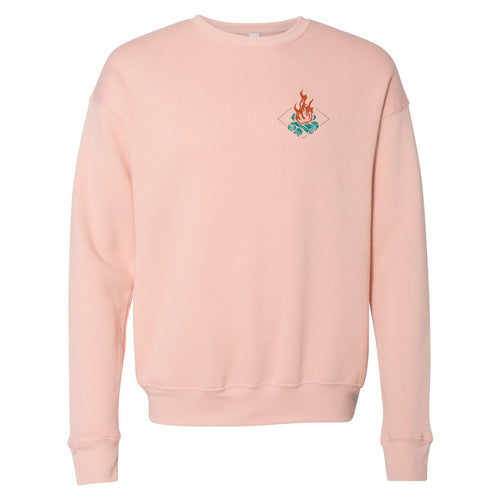 Life is Better by the Campfire Peach Crewneck Sweatshirt