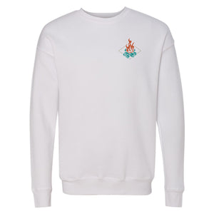 Life is Better by the Campfire White Crewneck Sweatshirt