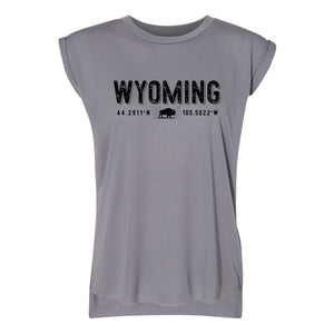 Gillette Wyoming Coordinates Storm Flowy Muscle Tee