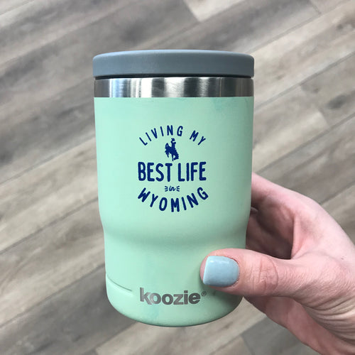 Living My Best Life in Wyoming Steamboat Koozie Tumbler