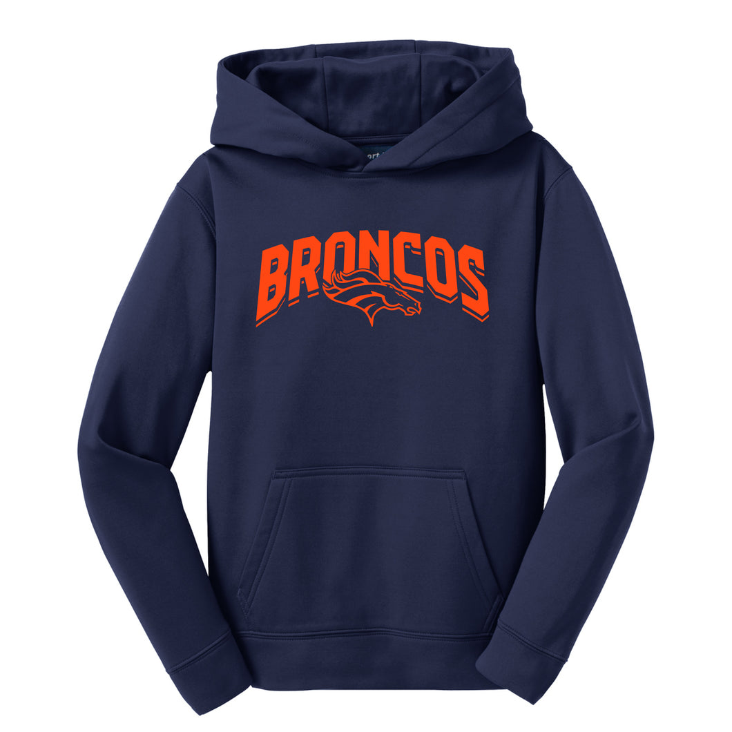 Broncos – Sport-Tek® Youth Sport-Wick® Fleece Hooded Pullover