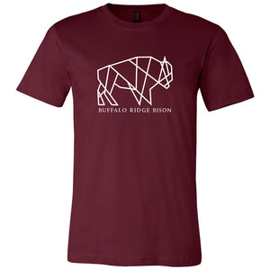 Buffalo Ridge Bison - Adult Maroon T-Shirt