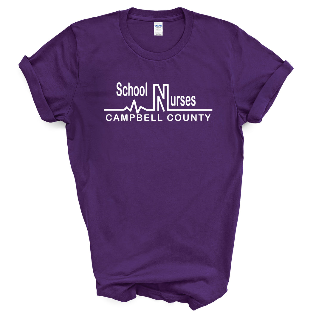 Campbell County School Nurses - Adult Purple T-Shirt