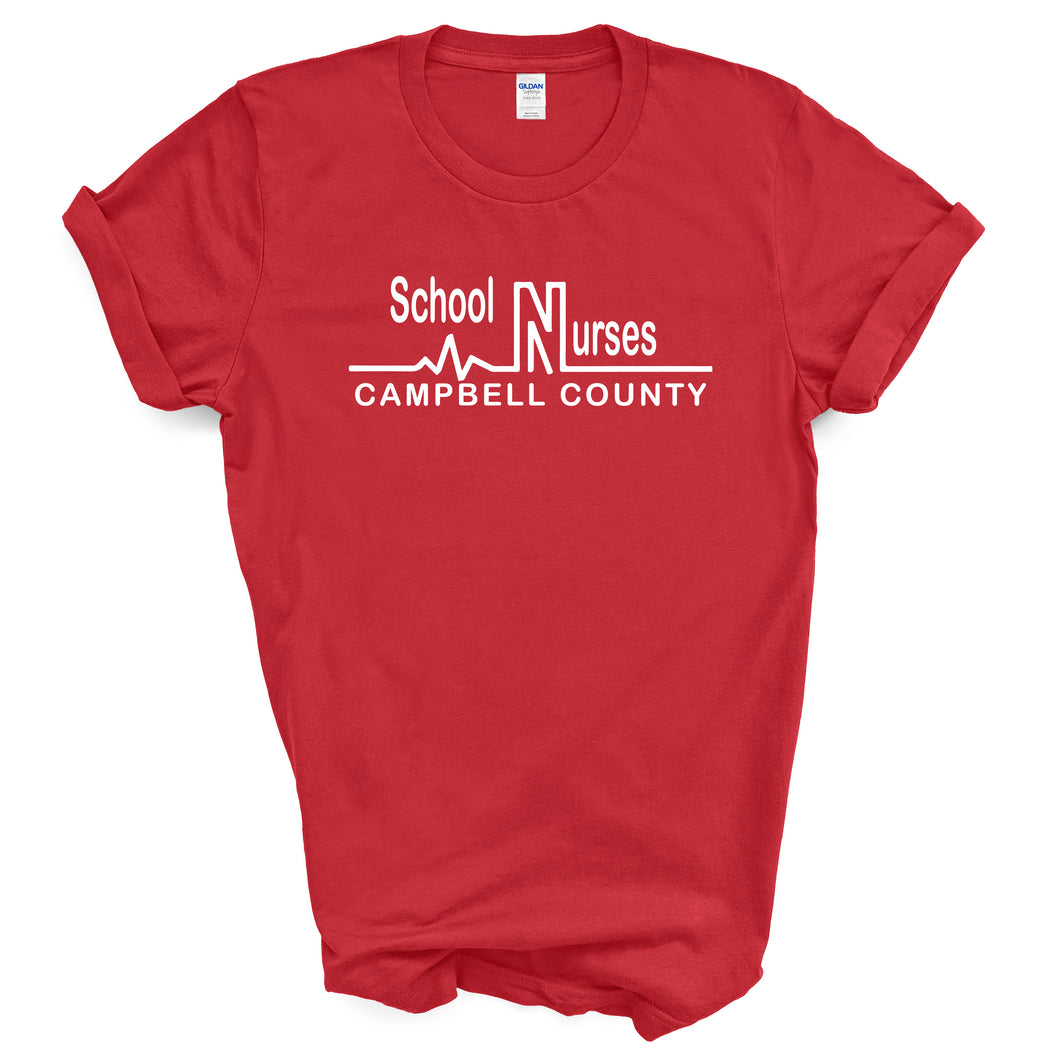 Campbell County School Nurses - Adult Red T-Shirt