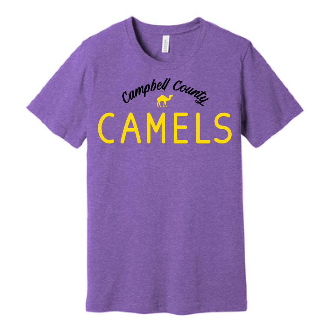 Campbell County High School Camels Soft Heather Purple Tee