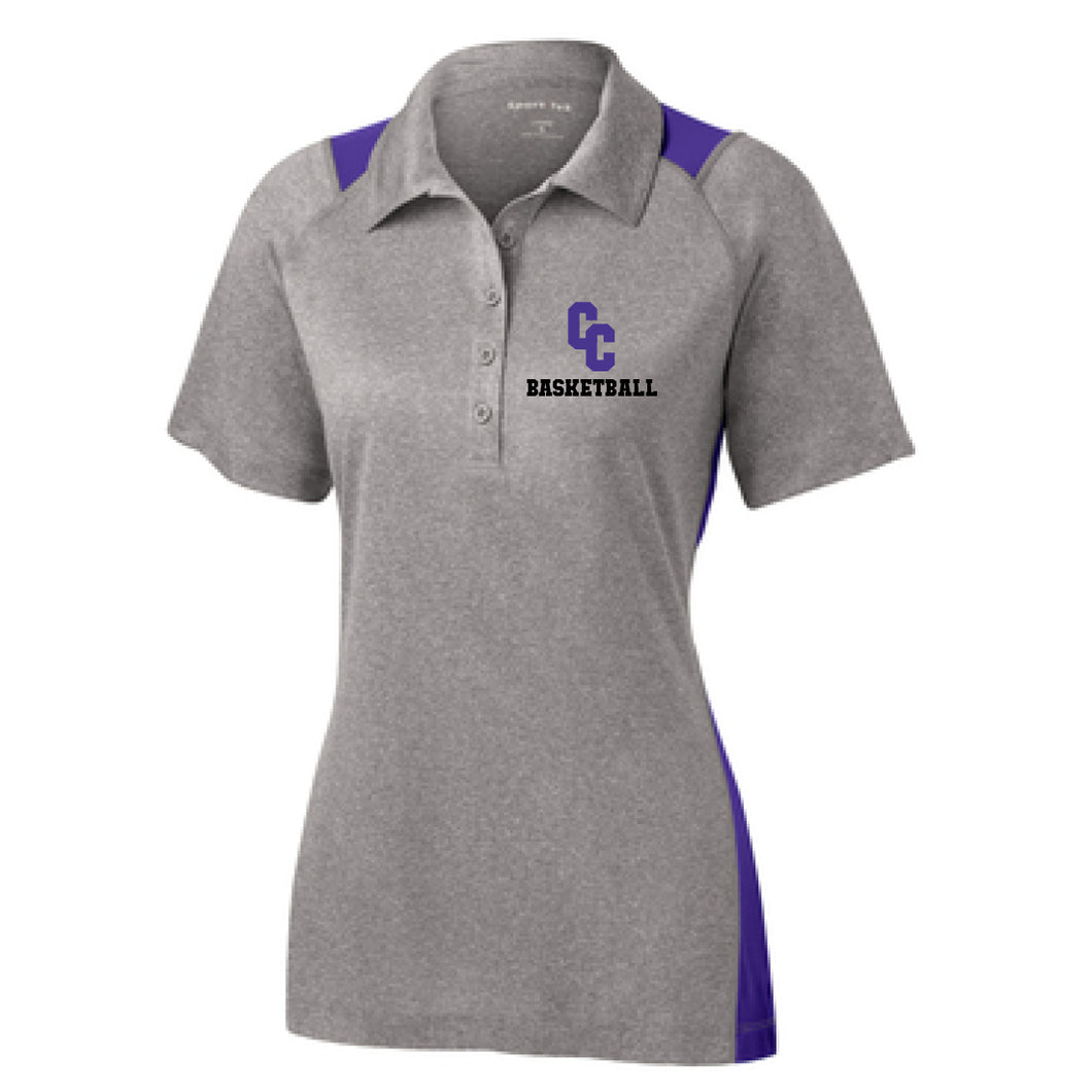 Campbell County Camels – Sport-Tek® Heather Colorblock Contender™ Ladies Polo