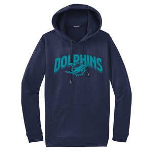 Dolphins – Sport-Tek® Adult Sport-Wick® Fleece Hooded Pullover