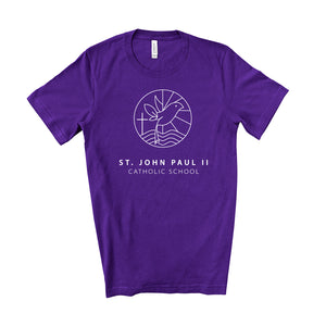 St. John Paul II Catholic School BELLA + CANVAS Adult Unisex Jersey Purple Tee