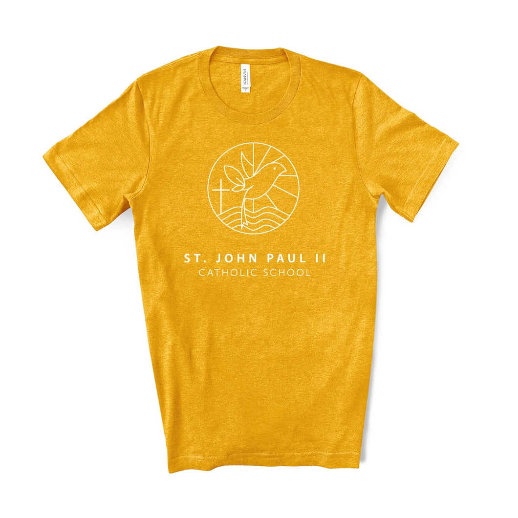 St. John Paul II Catholic School BELLA + CANVAS Adult Unisex Jersey Gold Tee