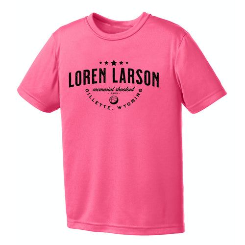Loren Larson Memorial Shootout Pink Performance Tee