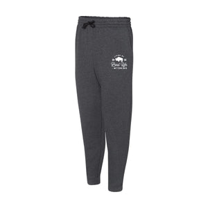 Original Living My Best Life in Wyoming - Black Heather Adult Joggers