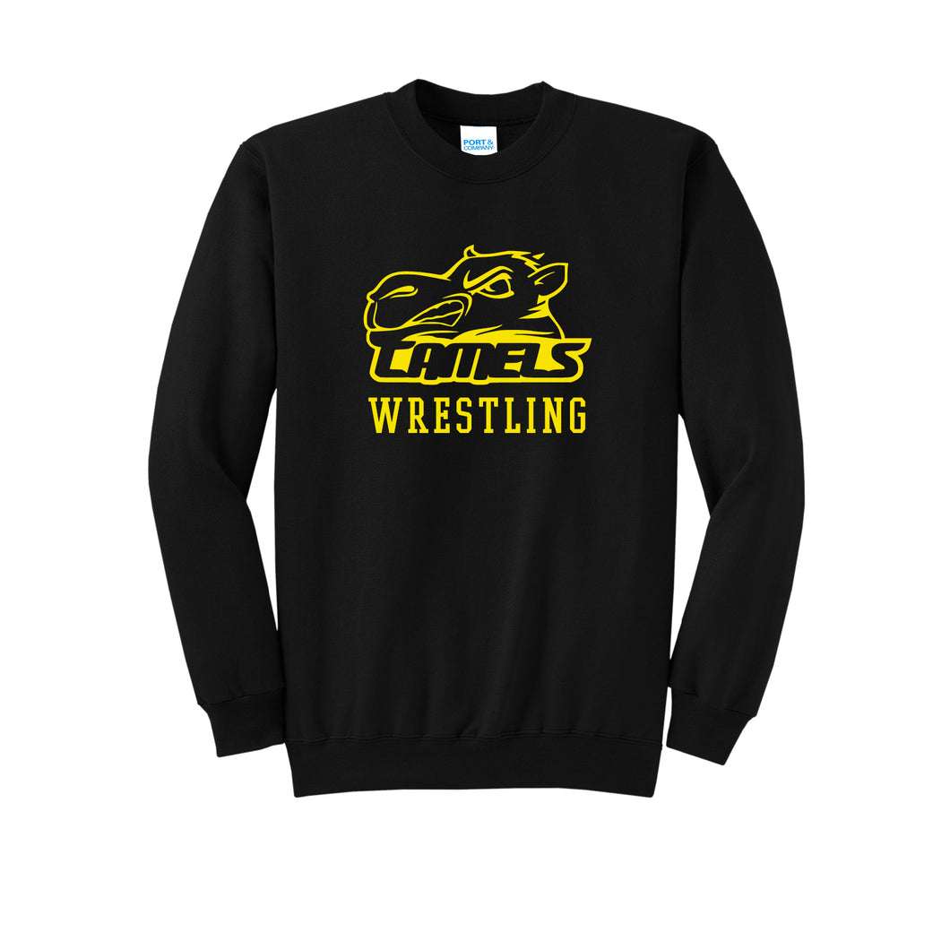 Campbell County High School Camels Black Wrestling Crewneck Sweatshirt