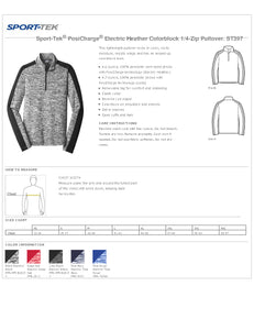 Wagonwheel Sport-Tek® PosiCharge® Electric Heather Colorblock 1/4-Zip Pullover