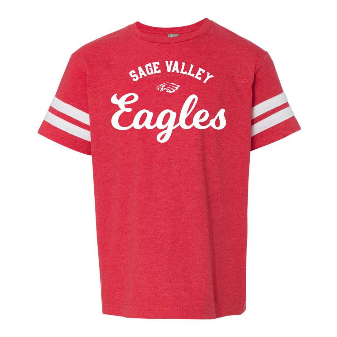 Sage Valley Junior High School Eagles – Red Cotton Tee – That Embroidery  Place and Design