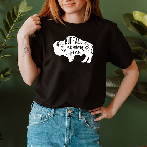 Where the Buffalo Roam Black T-shirt
