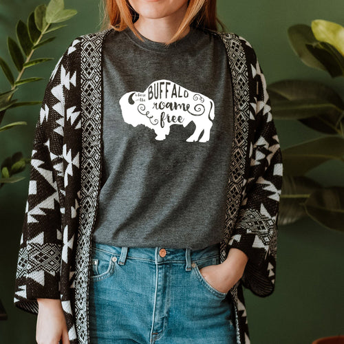 Where the Buffalo Roam Dark Heather T-shirt