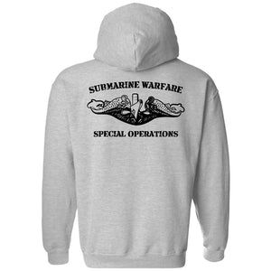 Submarine Warfare Special Operations Grey Heavy Blend Hooded Sweatshirt