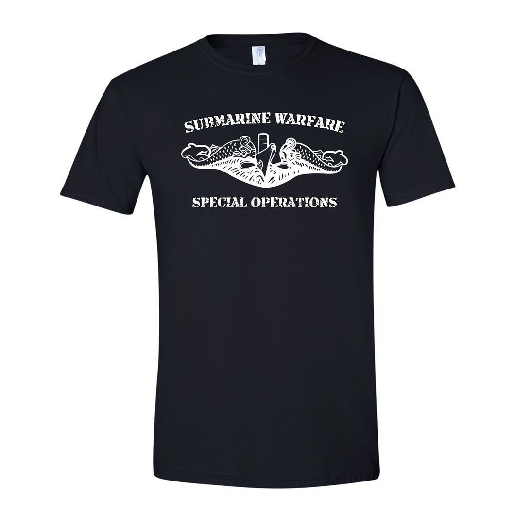 Submarine Warfare Special Operations Black Softstyle T-Shirt
