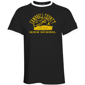 Campbell County High School Camels – Black Ringer Tee