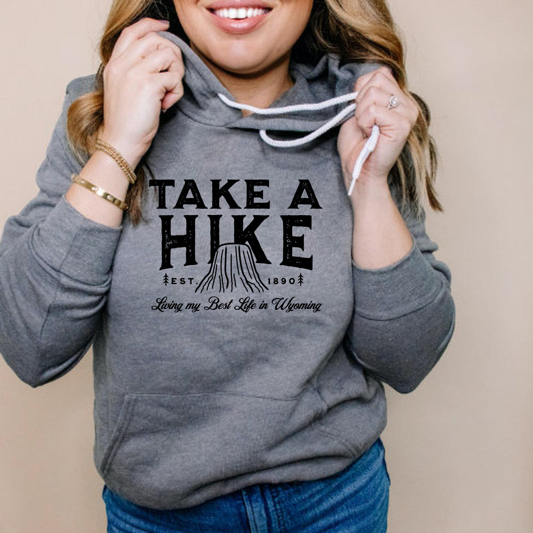 Take a Hike Devils Tower Deep Heather Hooded Sweatshirt