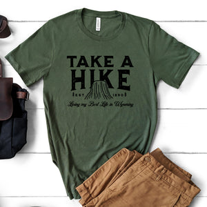 Take a Hike Devils Tower Military Green T-shirt