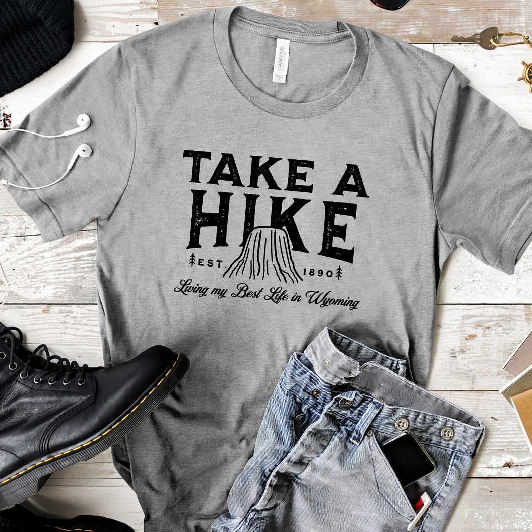 Take a Hike Devils Tower Athletic Heather T-shirt