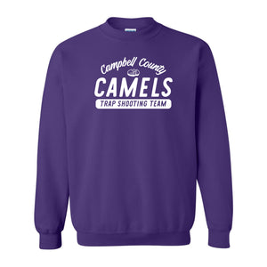 Campbell County High School Trap Shooting Team Purple Adult Crewneck Sweatshirt