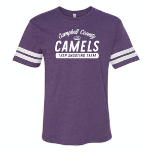 Campbell County High School Trap Shooting Team Purple Football Fine Jersey Tee