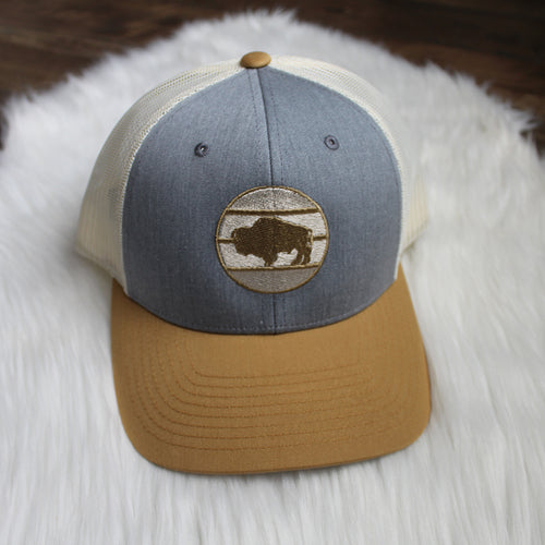 Buffalo low profile trucker snapback – Tri Color