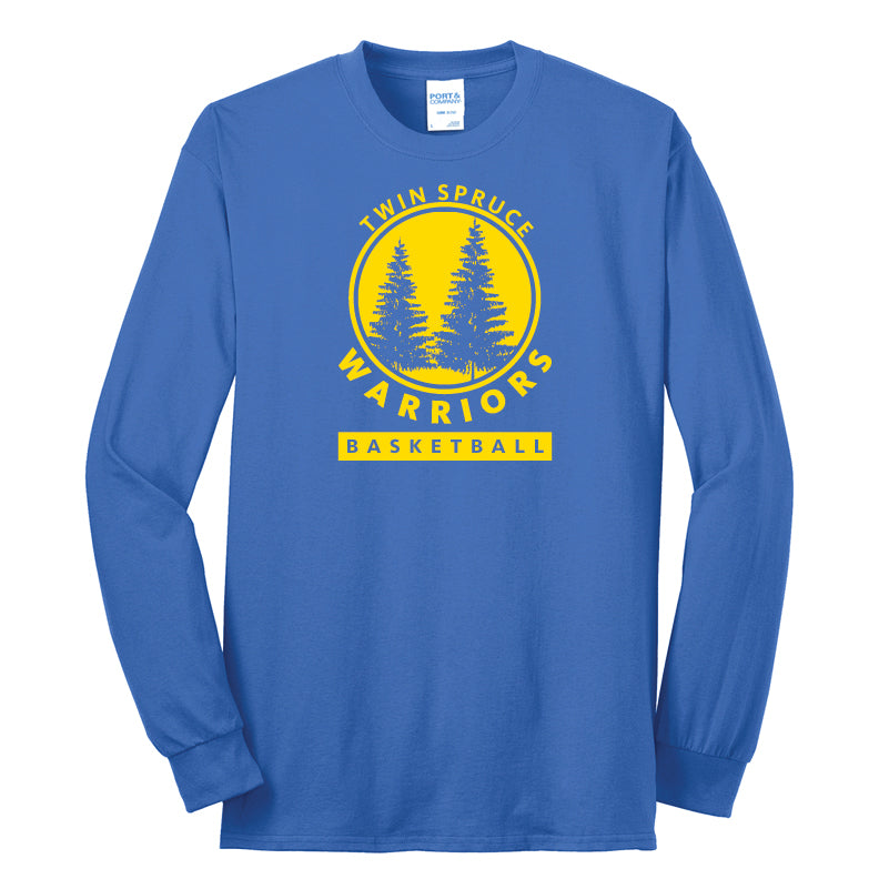 Twin Spruce Warriors Boys Basketball - Port & Company® - Long Sleeve Core Blend Tee