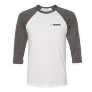 Visionary Broadband - White Unisex Three-Quarter Sleeve Baseball Tee