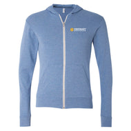 Visionary Broadband - BELLA + CANVAS - Blue Unisex Triblend Lightweight Full-Zip Hooded Long Sleeve Tee